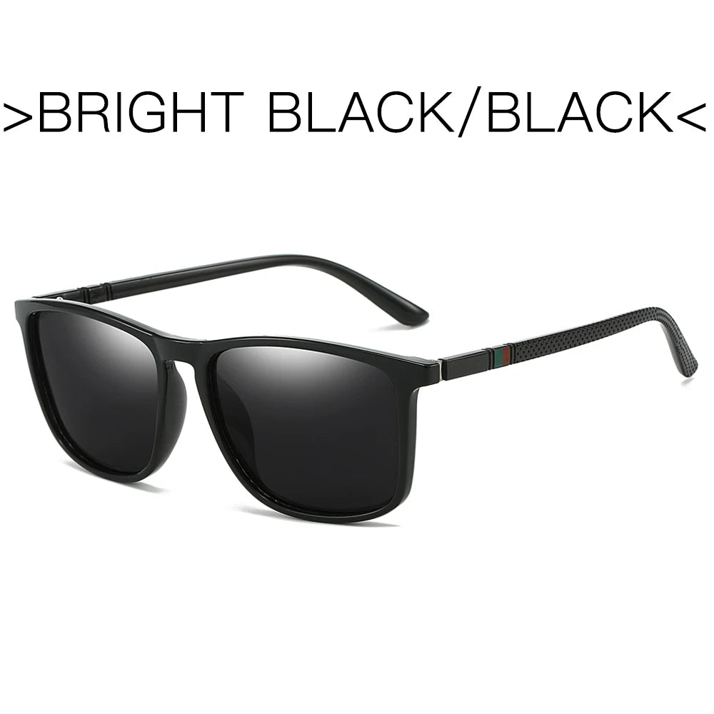 Polarized Sports Sunglasses for Men – Lightweight Comfortable Square UV400 Eyewear with Original Case