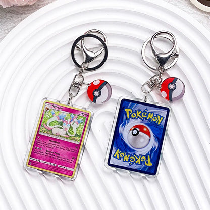 Pokemon Acrylic Keychain Charms - Pikachu Bulbasaur Jigglypuff Bag Pendant Backpack Accessories Gift