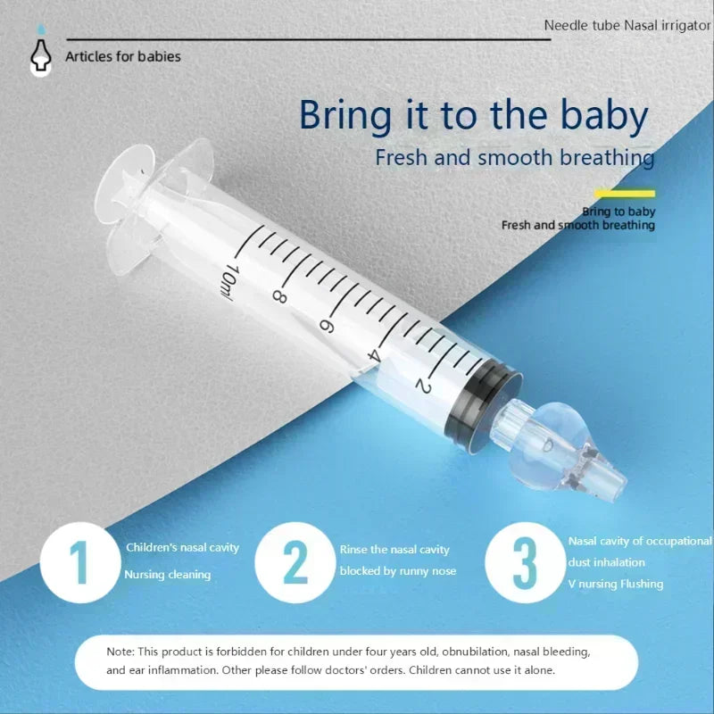 10ML/20ML Baby Nasal Aspirator Syringe – Gentle Nose Cleaner & Nasal Washer for Children with Rhinitis