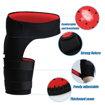 Hip Brace Thigh Compression Sleeve – Groin & Hamstring Support Wrap for Sciatica, Quad Strains & Hip Pain Relief