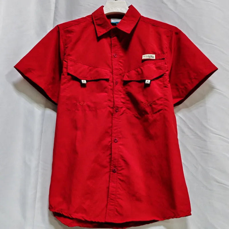 Men’s Short Sleeve Casual Shirt - Stylish Lightweight Fishing & Summer Menswear Top