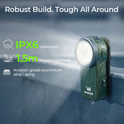 Wurkkos HD03 680LM Mini Clip Light - USB-C Rechargeable EDC Flashlight with RGB, Magnet & Spotlight/Floodlight