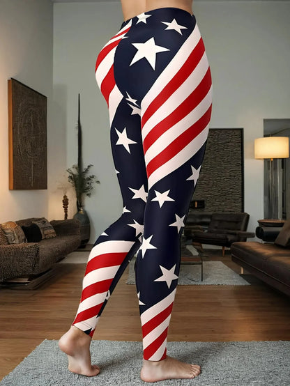 Women High Waisted Printed Yoga Leggings, Elastic Gym Sports Pants for Running Fitness & Casual Activewear Butt Lift Fit