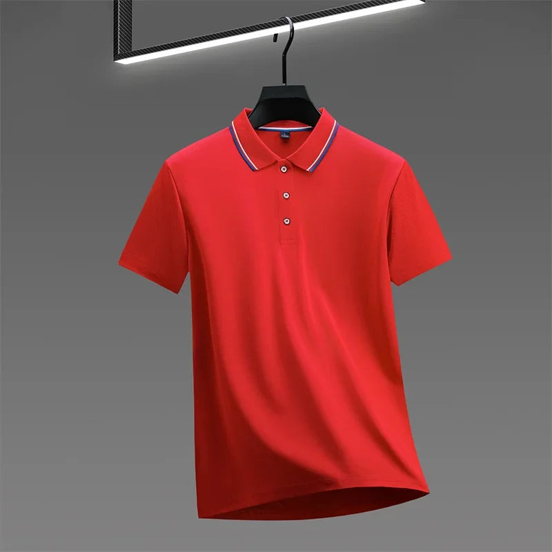 Men's Casual Polo Shirt - 2026 Solid Color Short Sleeve Summer Fashion Top