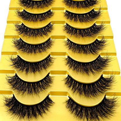 10 Pairs 3D Mink False Eyelashes – Natural Long & Short Fake Lashes Makeup Kit (38 Styles)