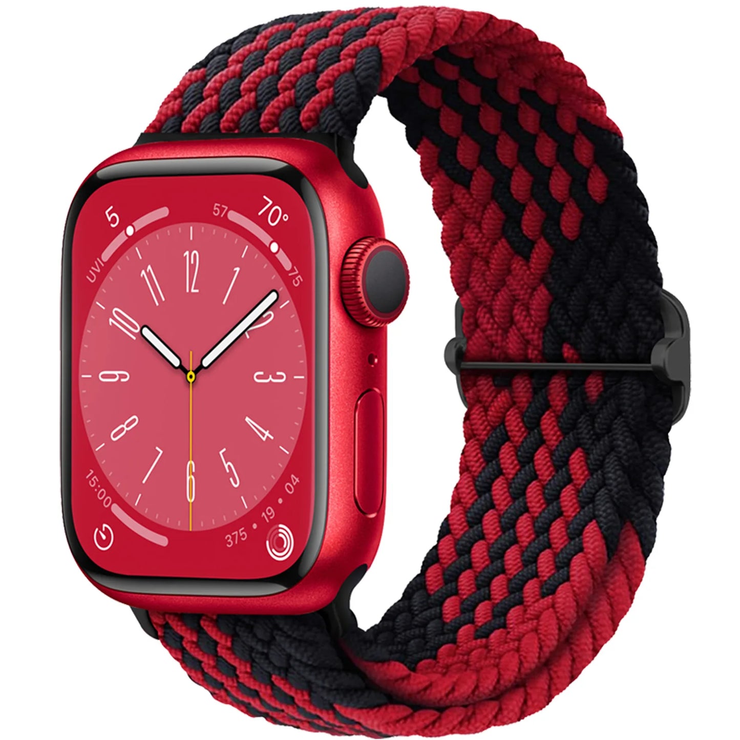 Braided Solo Loop Apple Watch Band – Stretch Nylon Bracelet Strap for Series SE, 6–11 & Ultra 2 (40mm–49mm) Adjustable Correa