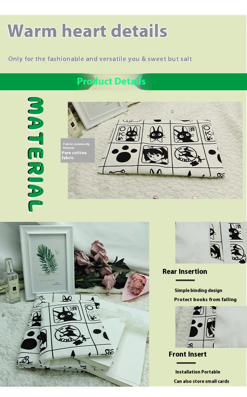 Handmade Fabric Lace Book Jacket — A5/A6/Weeks/Square Diary Protective Cover