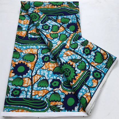 African Wax Print Fabric - Nigerian Ankara Batik Dutch Fabric for Women’s Dresses & Sewing Materials