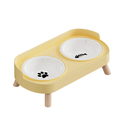 Colorful Dopamine Pet Double Bowl – Stainless Steel Large Capacity Cat & Dog Feeding & Water Dish Fashion Pet Bowl Set