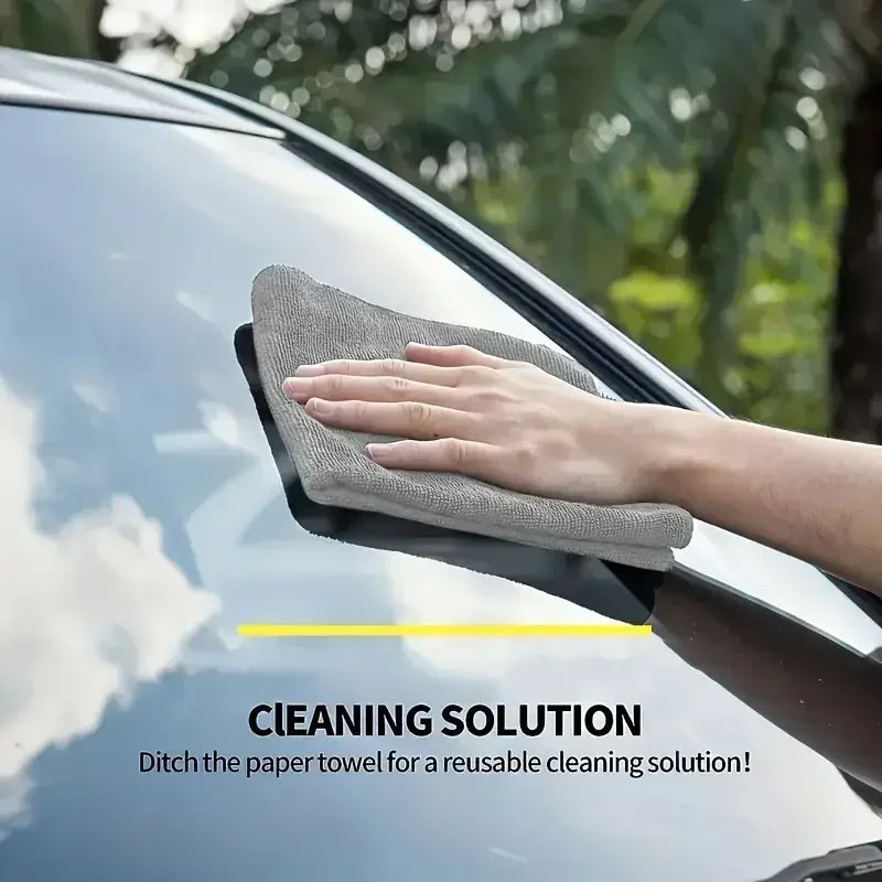 Microfiber Cleaning Cloths – Soft Absorbent Stain-Removing Reusable Towels for Car, Bicycle & Kitchen Cleaning