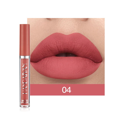 HANDAIYAN 6-Piece Matte Lipstick Set – Waterproof, Long-Lasting, Non-Stick Cup Korean Makeup for Women