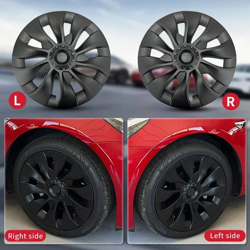 4PCS Hub Cap Wheel Covers – Performance Replacement Full Rim Accessories for Tesla Model 3 18-Inch (2018-2023)