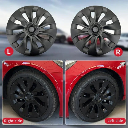 4PCS Hub Cap Wheel Covers – Performance Replacement Full Rim Accessories for Tesla Model 3 18-Inch (2018-2023)
