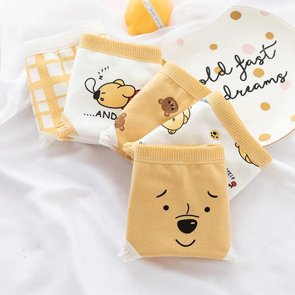 5-Piece Cotton Panties Set – Strawberry Bear Cartoon Girls’ Briefs, Sexy Women’s Underwear & Lingerie