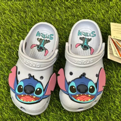 New Disney Lilo & Stitch Cartoon Beach Shoes – Non-Slip Breathable Casual Footwear for Boys, Girls & Adults