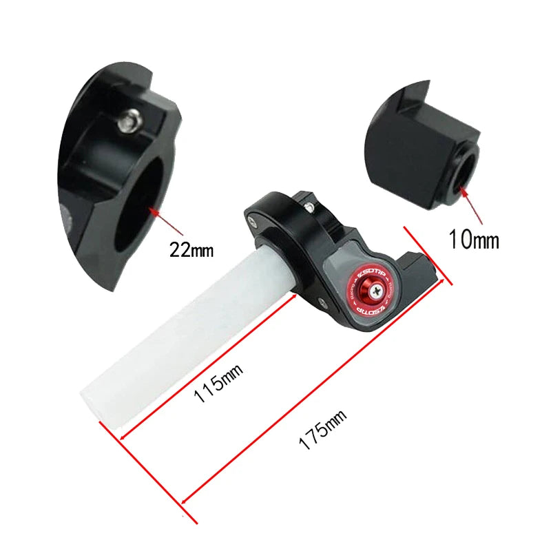 ZSDTRP 22mm Motorcycle Grip Set – Twist Throttle Clamp with Cable for Pit Bikes, Dirt Bikes, Motocross, ATV 110-250cc