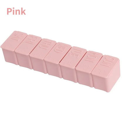 2Pcs/Set Travel Pill Box Holder – Weekly Medicine Organizer, Independent Lattice Tablet Dispenser Case