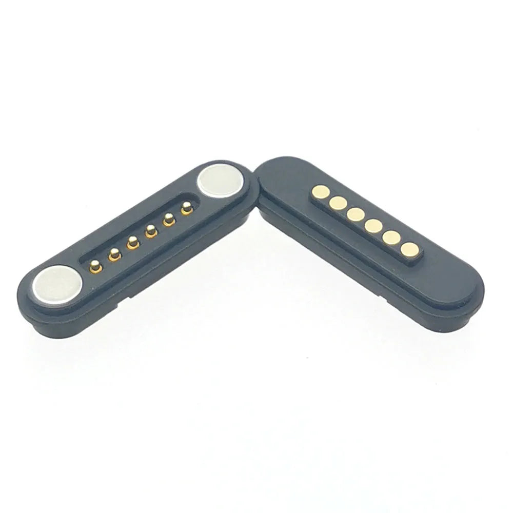 DC 12V 3A Waterproof Magnetic Pogo Pin Connector - 2-6 Pin Spring Loaded Male Female DC Power Socket