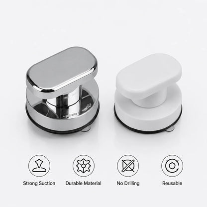 No Drill Bathroom Safety Grab Bar - Anti-Slip Suction Cup Shower Handle for Bathtub & Elderly Support