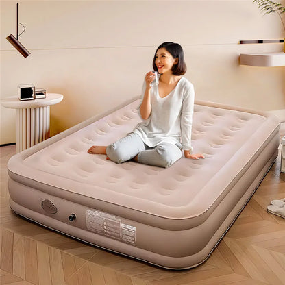 Outdoor Inflatable Air Mattress – Thickened Nap Bed & Air Cushion for Single or Double Use, Home & Travel