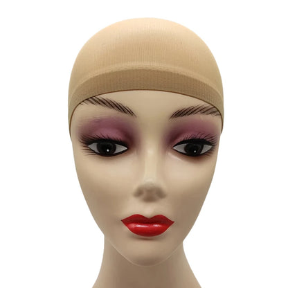 2PCS Stretch Mesh Wig Caps – Black & Brown Stocking Wig Cap for Weave, Hair Nets for Making Wigs