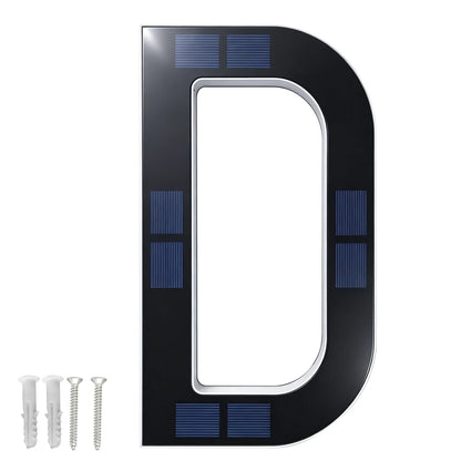 12CM Solar House Number Light - LED Outdoor Address Sign with Light Sensor for Home & Doorway