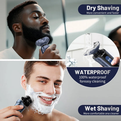 Sejoy Electric Razor for Men – 3-Blade Foil Shaver with 7500 RPM High-Speed Motor & Digital Power Display