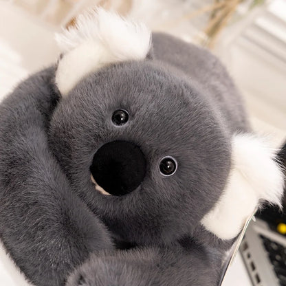 30-65cm Kawaii Forest Animal Plush Dolls – Soft Long-Arm Raccoon, Dinosaur, Sloth, Panda & Koala Pillow Toys for Home Decor
