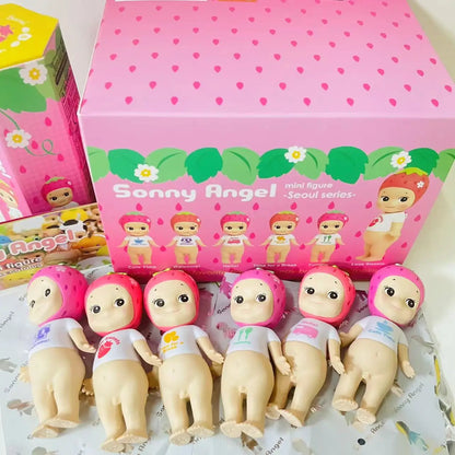 Sonny Angel Blind Box – Seoul Series Mini Anime Figures, Strawberry Dolls, Collectible Ornaments, Christmas & Birthday Gift