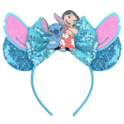 Disney Cartoon Mouse Ears Headband - Sequin Bow Hair Accessory for Girls, Birthday Parties & Cosplay