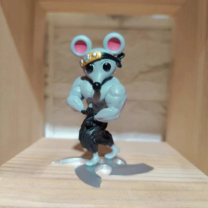 Anime Muscle Mouse Figurine – 8cm Collectible Figure Toy for Kids, Holiday Gift Model