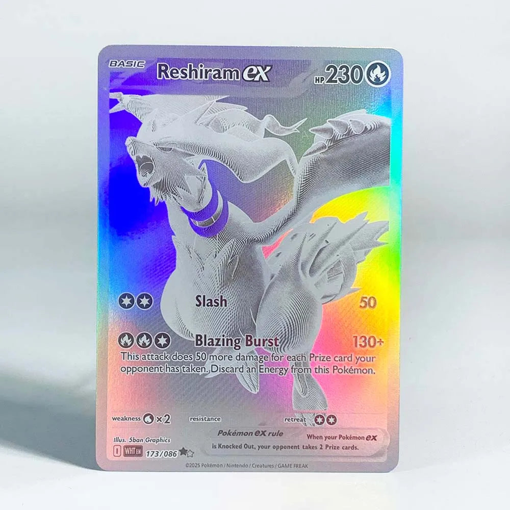 Pokemon Ancient Mew Collection Card – Classic Limited Anime Cards, Zekrom, Reshiram, Victini Holographic Proxy, Gift Toy