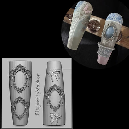 Snake Lolita Bow, Mushroom, Rose, Lotus, Bear 3D Acrylic Nail Mold - DIY Silicone Nail Decorations & Nail Art Products