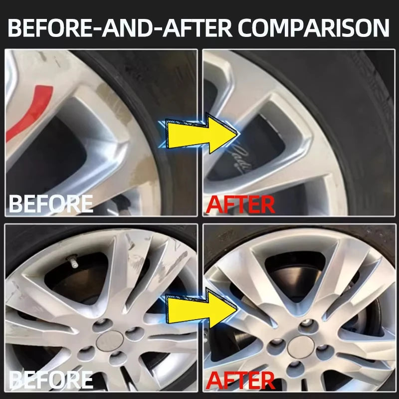 Car Rim Scratch Repair Paste - Wheel Alloy Repair Paint for Black, White & Silver Rims