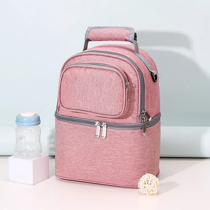 Folding Large-Capacity Breast Milk Storage Backpack – Portable Crib Bed, Mommy Outing Bag with Insulation for Baby