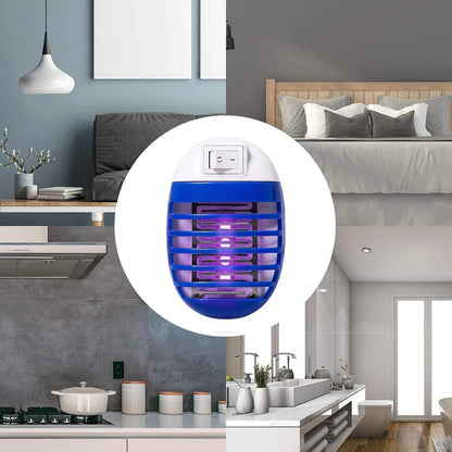 2PCS LED Mosquito Killer Lamp - US/EU Plug Electric Bug Insect Trap Night Light for Home & Indoor Use