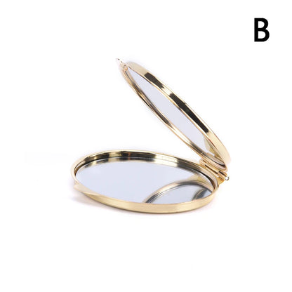 Foldable Mini Square Makeup Mirror - Double-Sided Compact Pocket Vanity Mirror