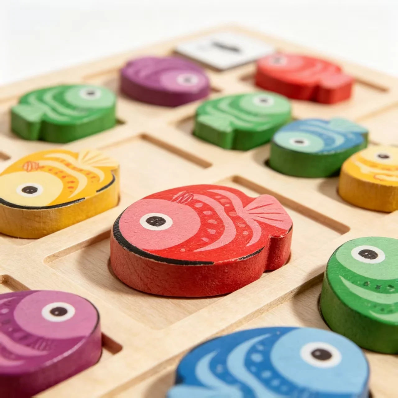 Montessori Wooden Learning Game - Educational Battle Board Toy for Kids, Color, Direction & Logical Thinking Skills