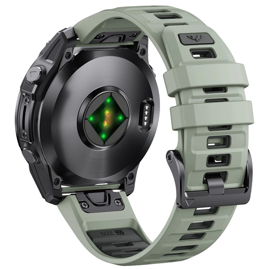 Quick Fit 22mm Silicone Watch Strap for Garmin — Compatible with Fenix 8/E/Epix Pro 47mm, Fenix 7, Fenix 6 Solar, Forerunner 955/945/965