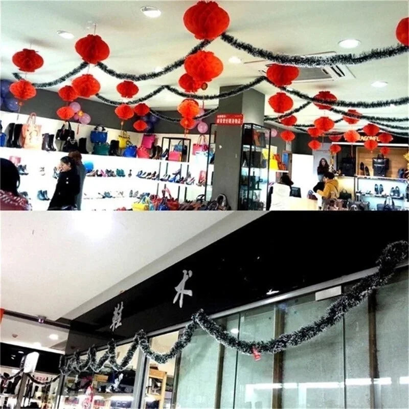 2M Christmas Ribbon Garland – Festive Tree, Party & Wedding Decoration