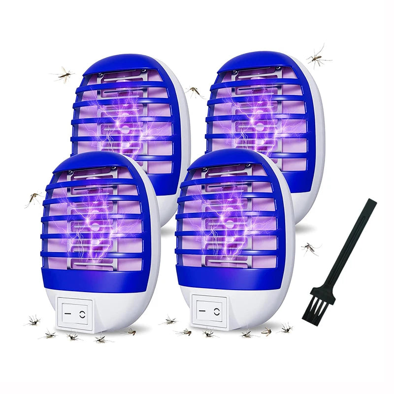 2PCS LED Mosquito Killer Lamp - US/EU Plug Electric Bug Insect Trap Night Light for Home & Indoor Use