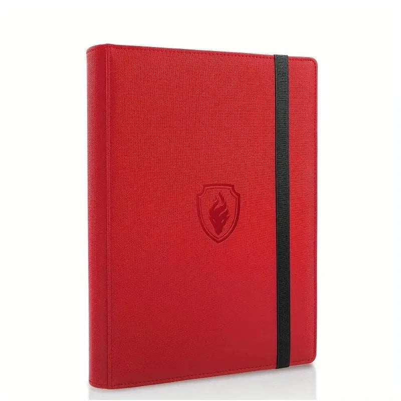 9-Pocket Trading Card Binder — Premium PU Cover Zip Card Holder Book, Durable Side-Loading Card Organizer