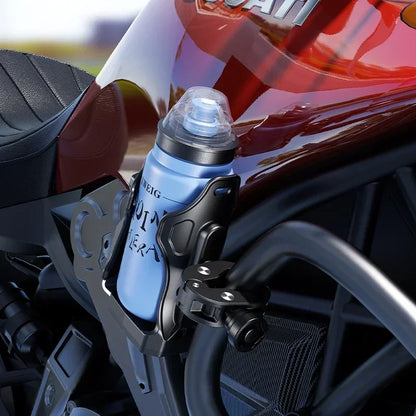 Adjustable Anti-Theft Motorcycle & Bike Cup Holder – Secure Water Bottle & Mobile Mount for Cycling