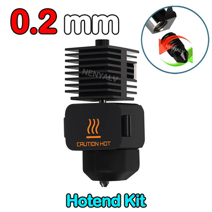 Bambu Lab A1 Mini Hardened Steel Hotend Kit - 0.2 0.4 0.6 0.8mm Nozzle Replacement Accessory for 3D Printer