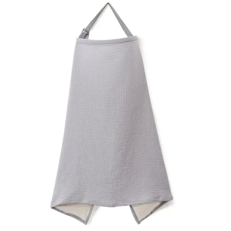 Cotton Breastfeeding Cover - Adjustable Nursing Apron Baby Feeding Privacy Blanket for Mothers and Strollers