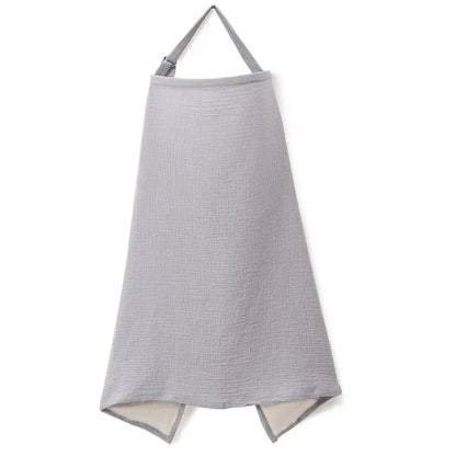 Cotton Breastfeeding Cover - Adjustable Nursing Apron Baby Feeding Privacy Blanket for Mothers and Strollers