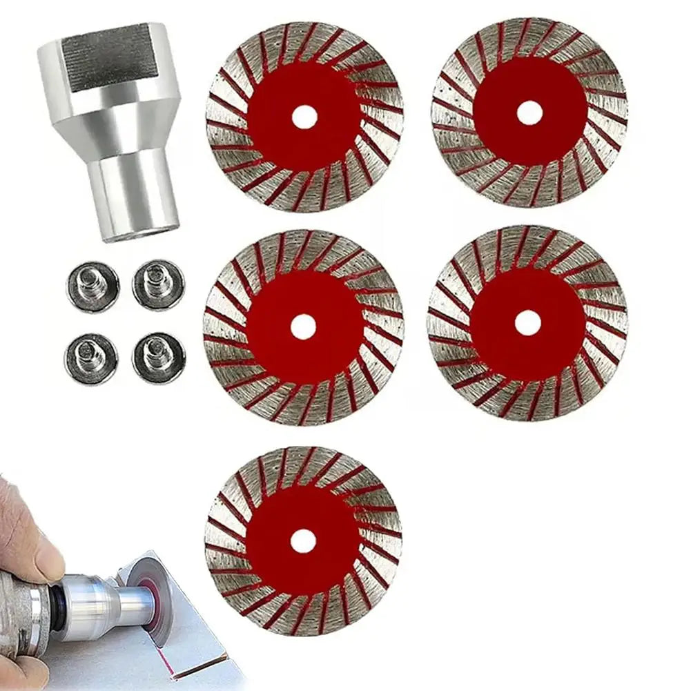 Diamond Turbo Saw Blades 5-Pack - M14 Stone Engraving & Masonry Slotting Tool Set