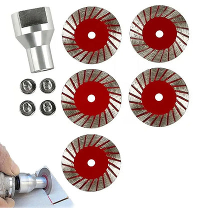 Diamond Turbo Saw Blades 5-Pack - M14 Stone Engraving & Masonry Slotting Tool Set