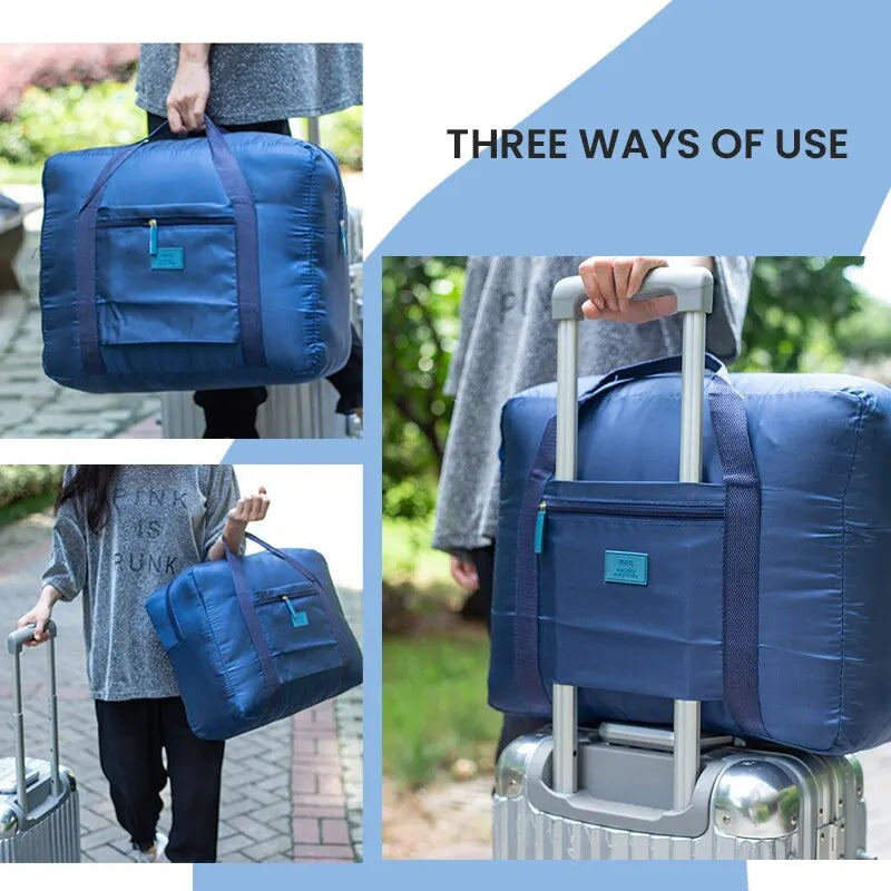 Fashion Foldable Travel Duffel Bag — Lightweight Weekender Tote for Men & Women, Carry-On Luggage Bag