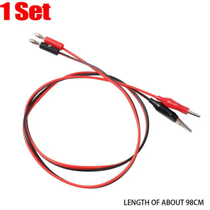4mm Banana Plug to Alligator Clip Test Leads - Multimeter & Oscilloscope Electrical Testing Cables